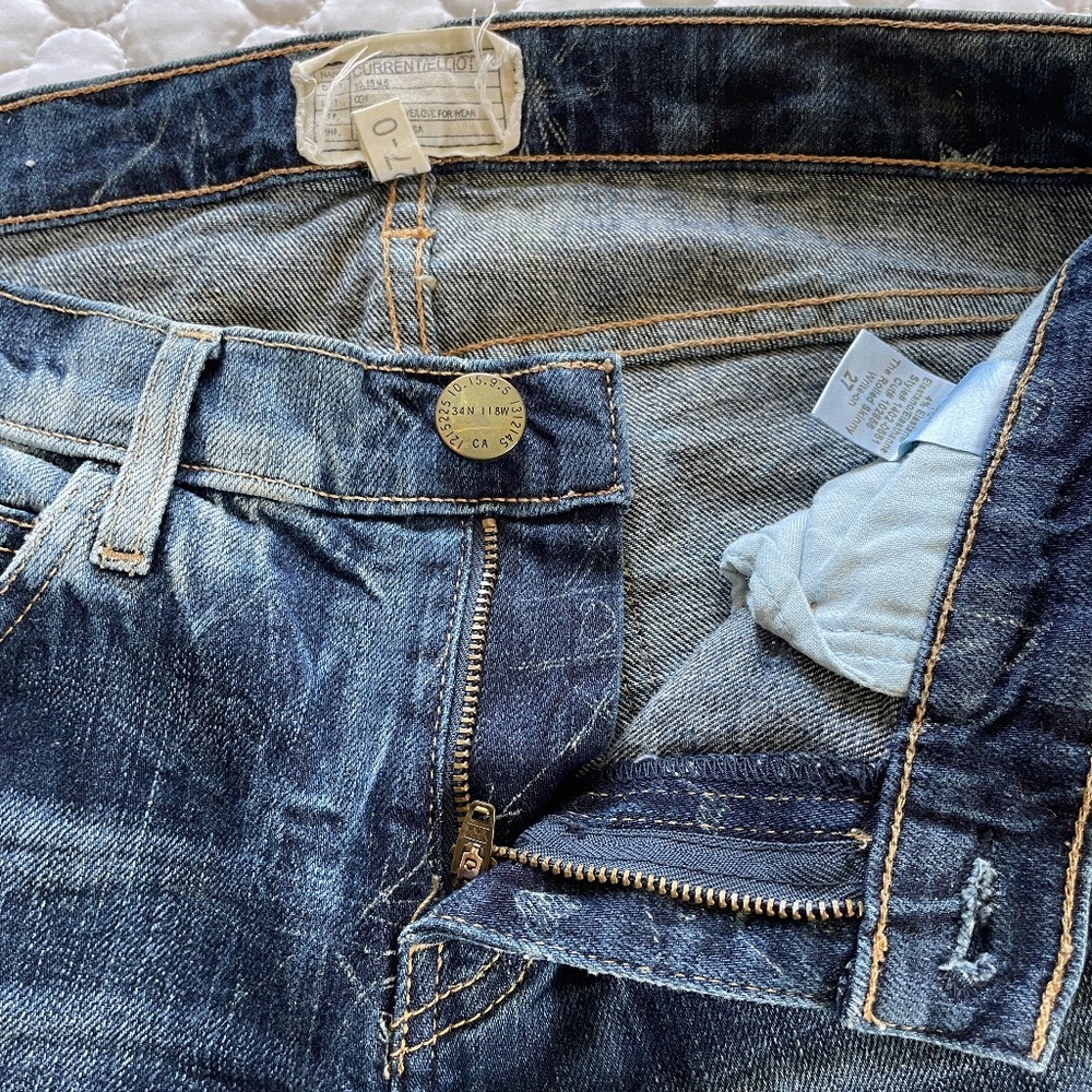 Current-Elliott The Rolled Skinny‎ Write-On Jeans Size 27 - Picture 7 of 9